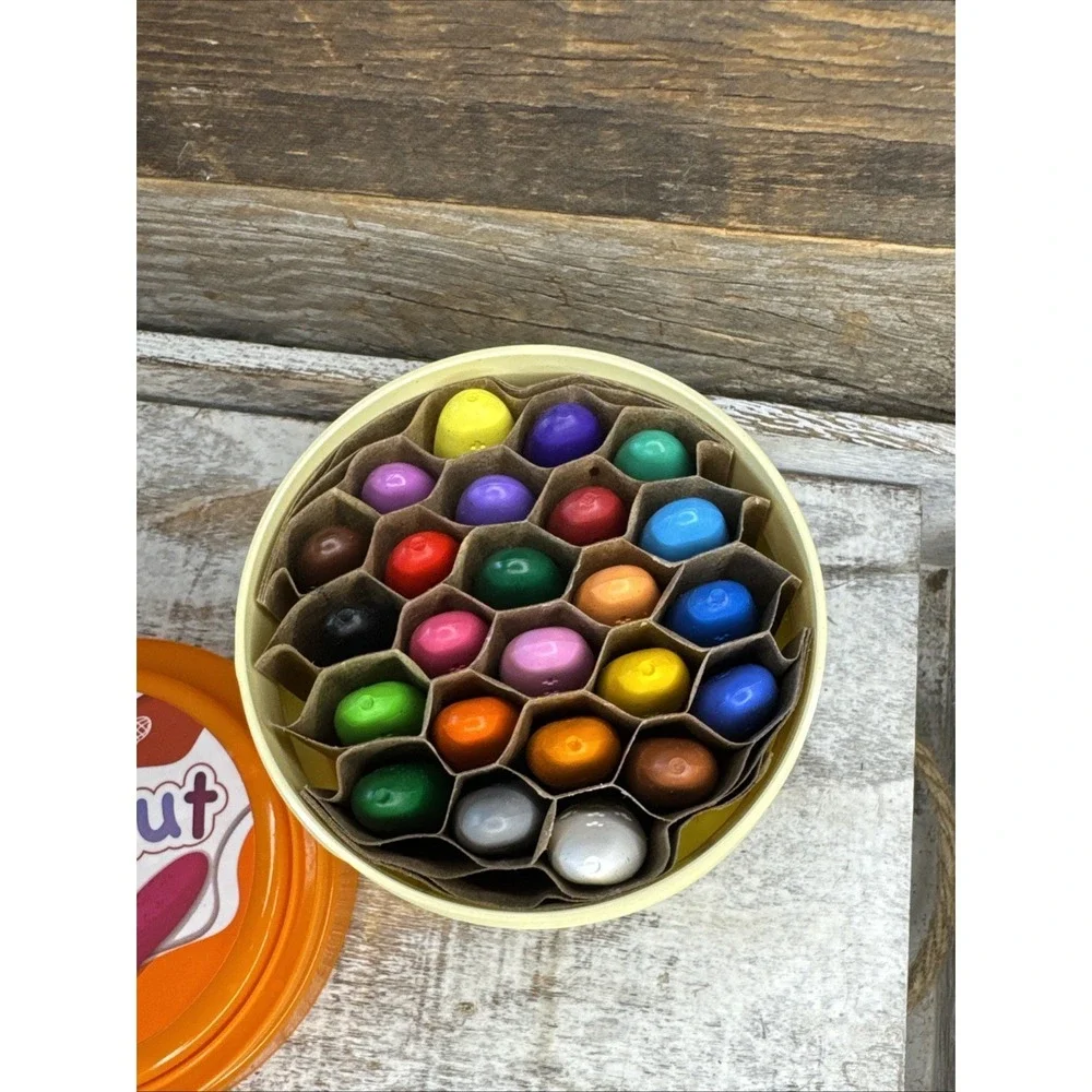 Y-PLUS Peanut Crayons 24 Colors‎ Multicolor Set w/ Bucket | MSRP = $24